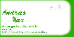 andras max business card