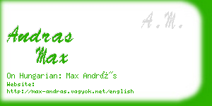 andras max business card